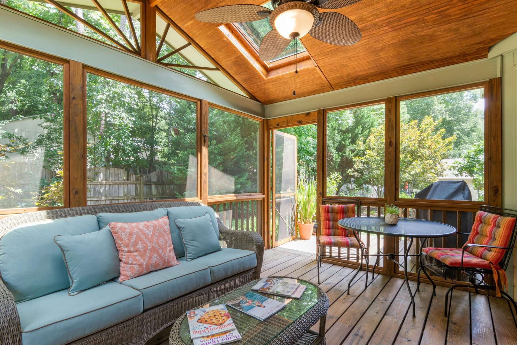 Stock photo of a screened lanai room